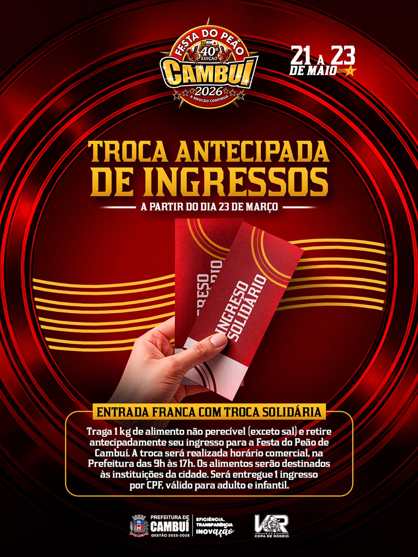 Post do instagram da Prefeitura de Mandirituba