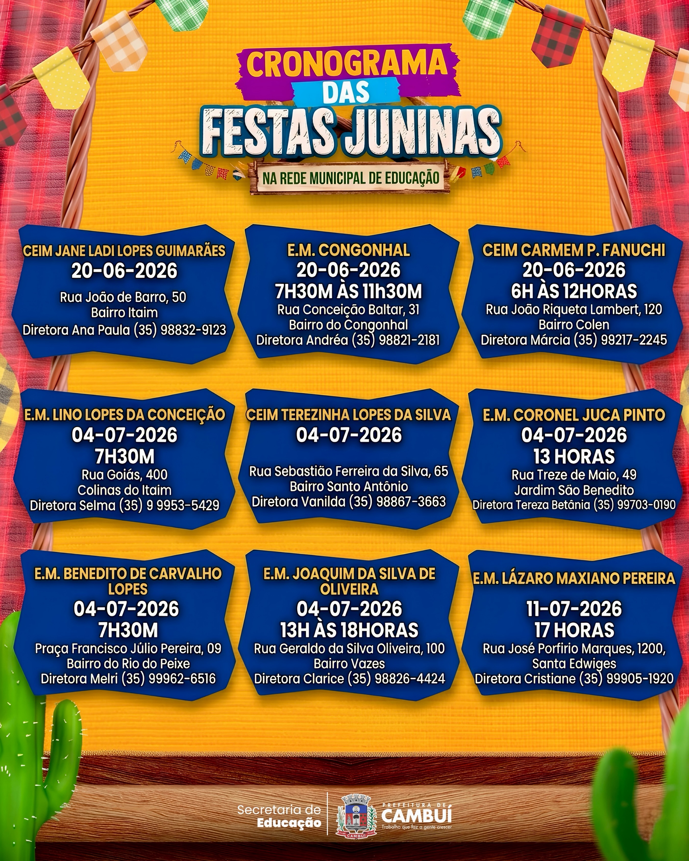 Post do instagram da Prefeitura de Mandirituba