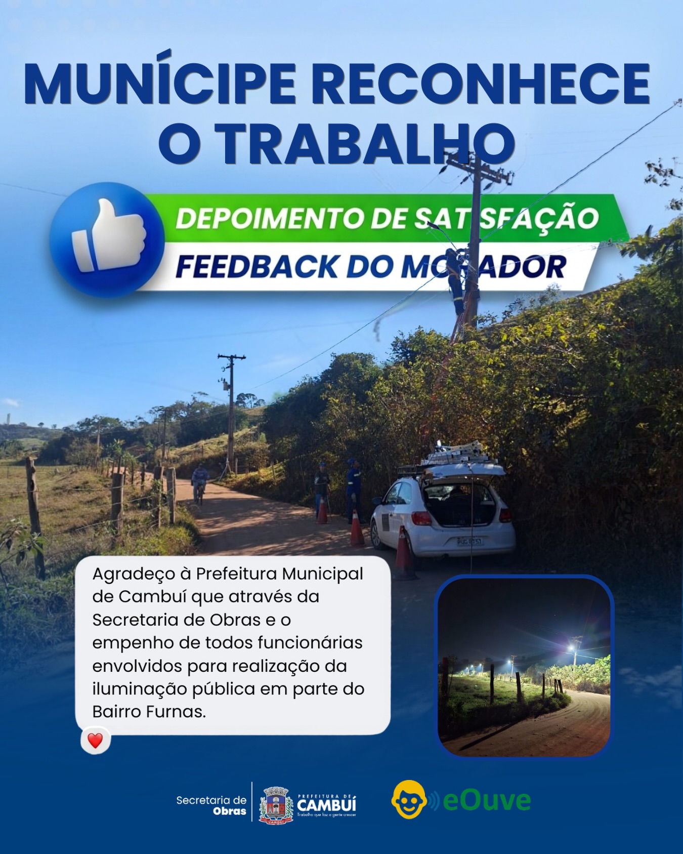 Post do instagram da Prefeitura de Mandirituba