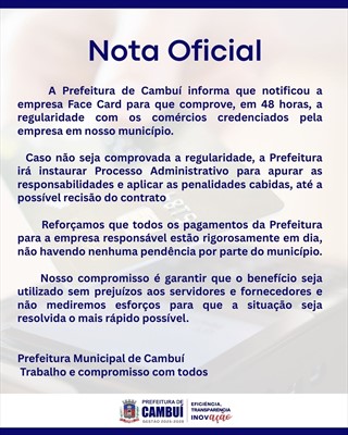 Post do instagram da Prefeitura de Mandirituba