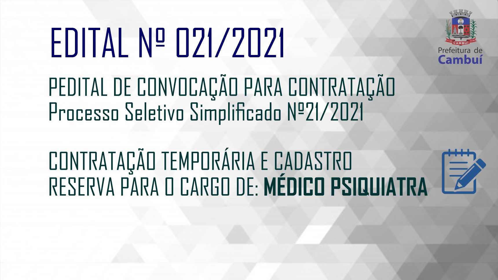 RESULTADO FINAL – Processo Seletivo Simplificado Nº21/2021